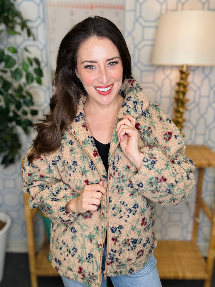 The Winter Floral Sherpa