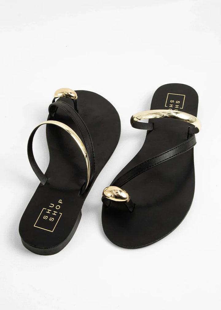 The Brenda Sandals in Black