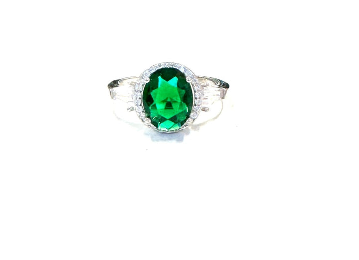Sterling Ring-CZ Emerald