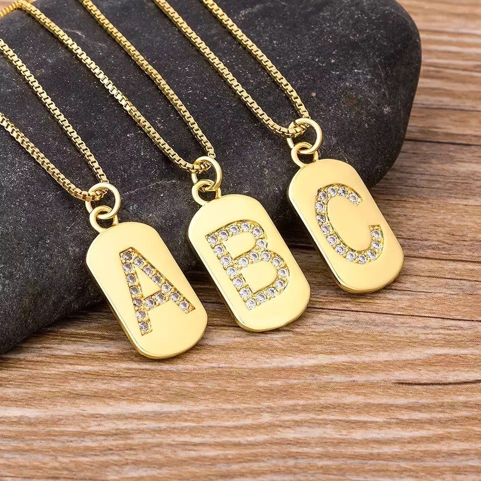 Letter Tag Necklaces