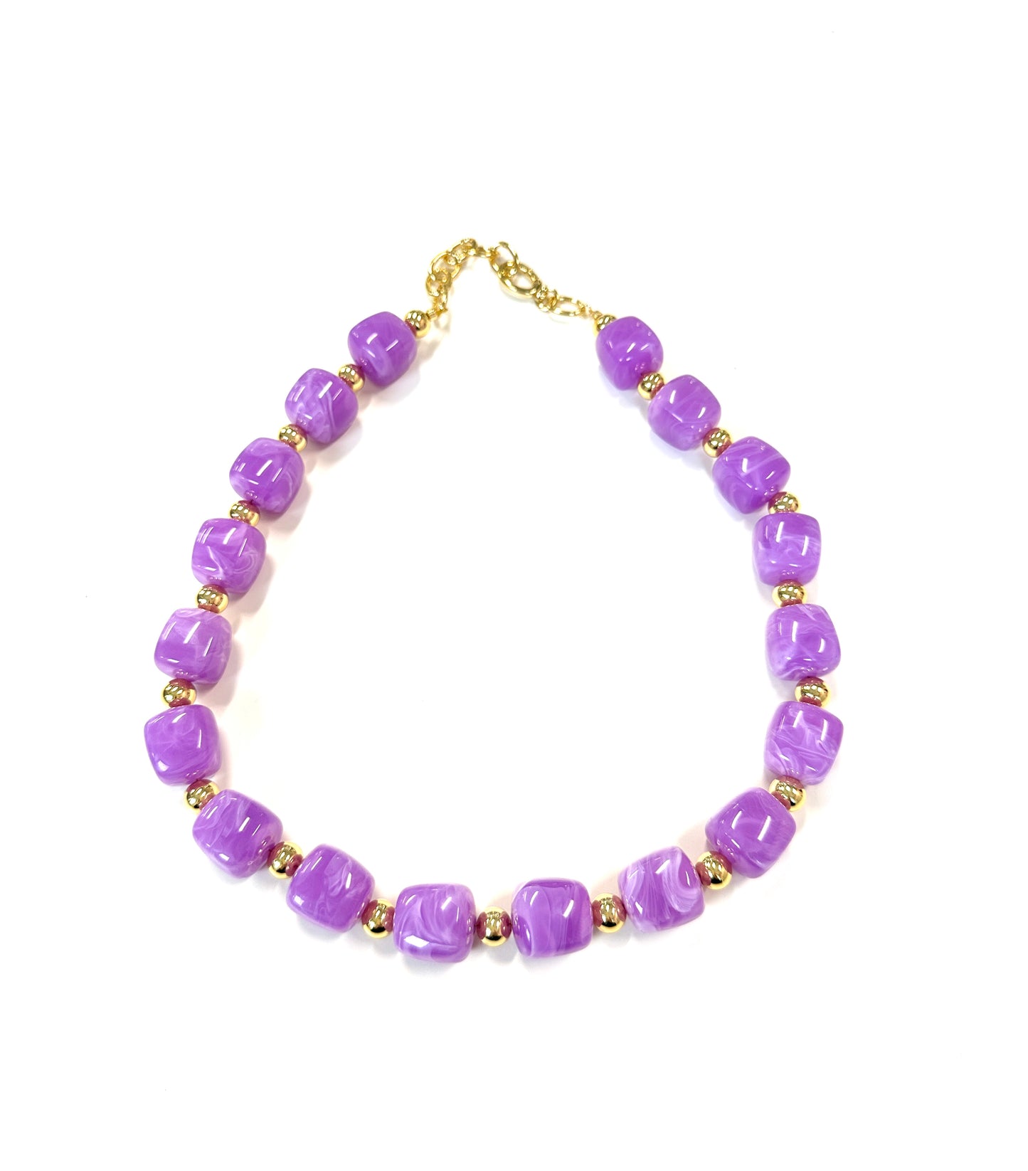 Chunky Beaded Necklace-2 Colors