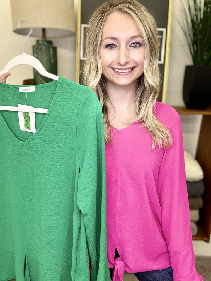 The Bell Sleeve Top-2 Colors/AS