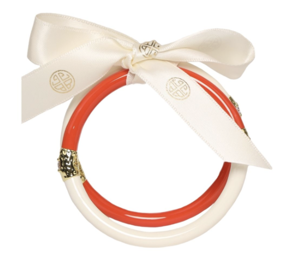 BuDhaGirl Yin Yang Bracelets - Coral & Ivory