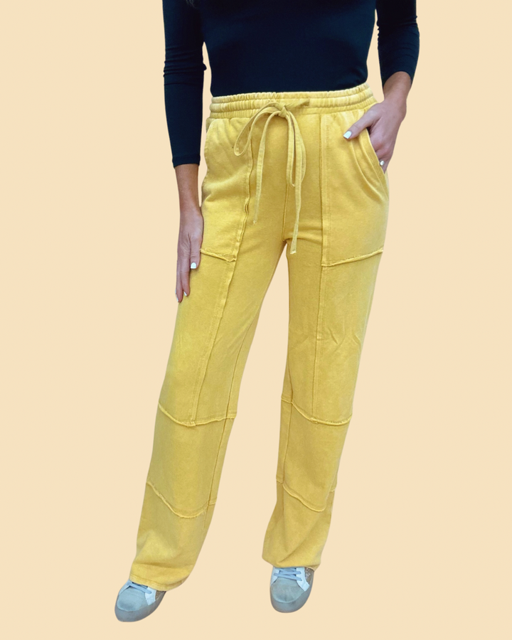 The Seams Pants in Mustard