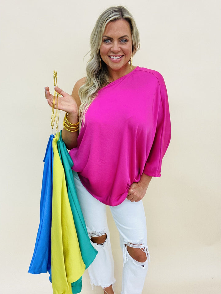 The Silk Single Sleeve Top - 4 Colors