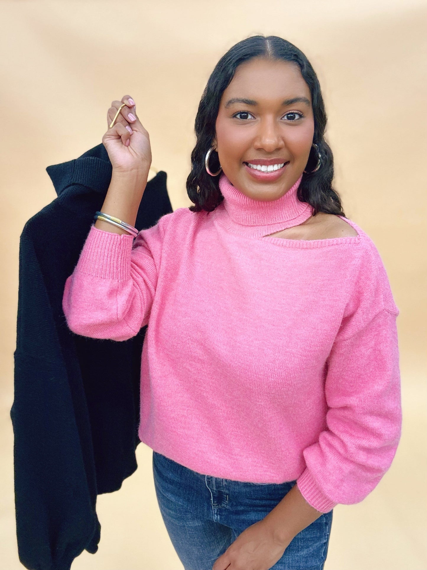 The Sexy Shoulder Sweater-2 Colors/AS