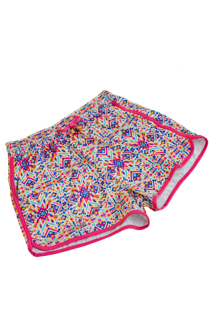 Let's Go West Aztec Drawstring Everyday Shorts