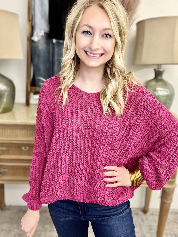 The Magenta Mark Sweater