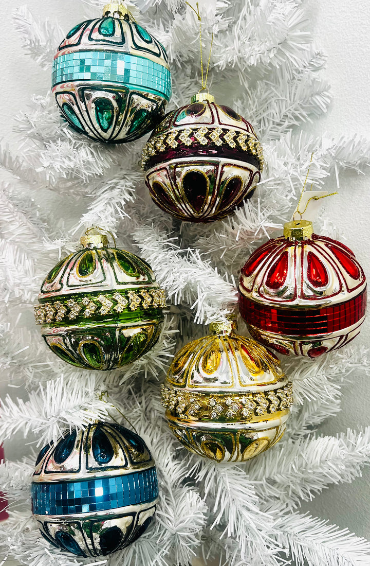 Jeweled Ball Ornament Set of 6