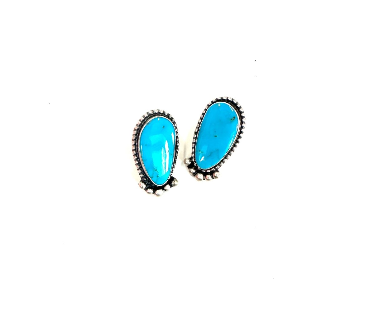 KM Sterling and Turquoise Earrings