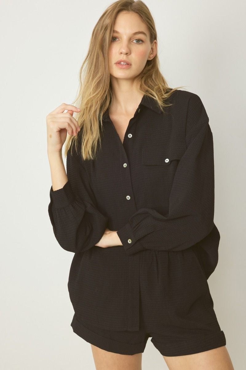 The Entro Waffle Top in 5 Colors/AS