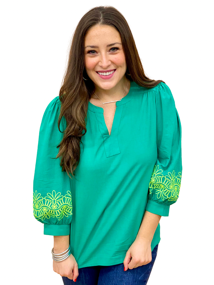 The Costa Maya Top in Green