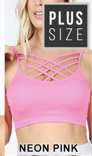 STEAL CURVY Hatched Bralette