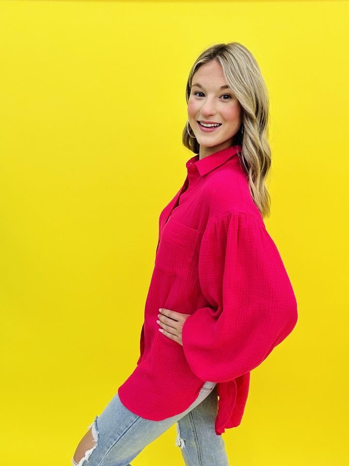 The LS Puff Puff Button Tunic-4 Colors/AS