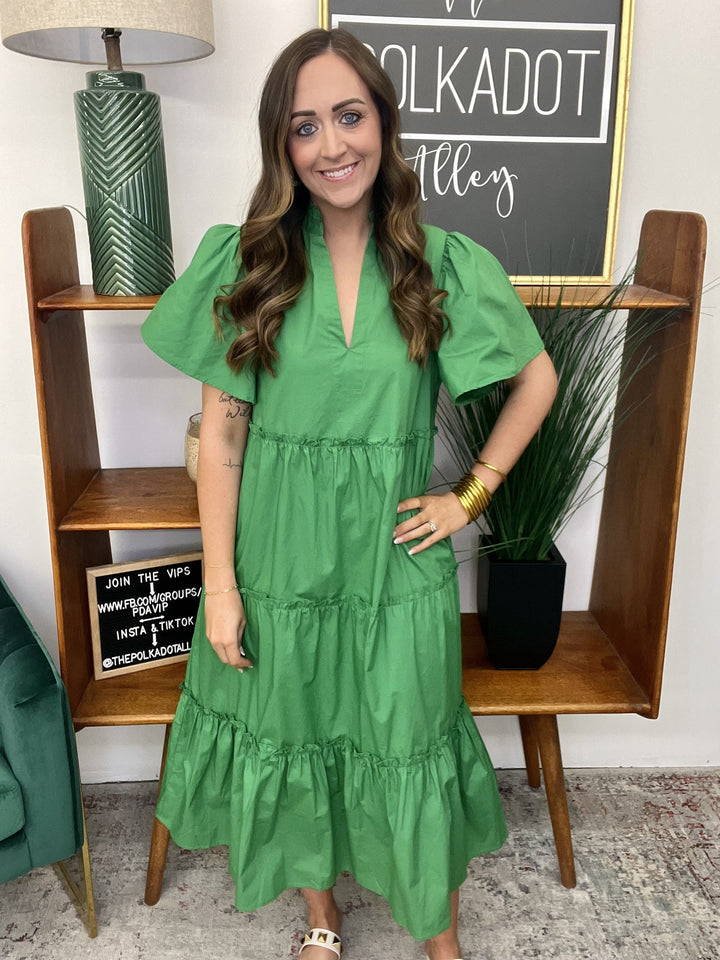 The Buchanan Dress in Green