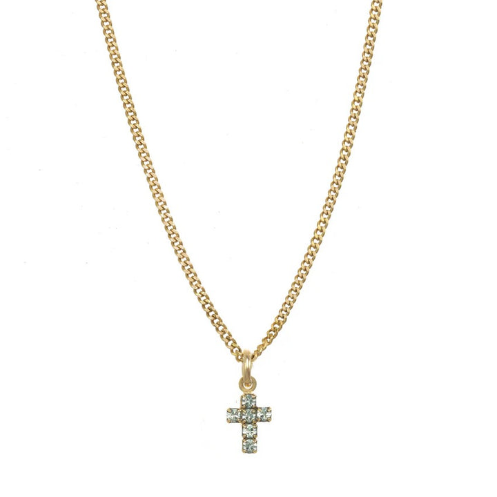 TOVA Single Mini Cross Necklace