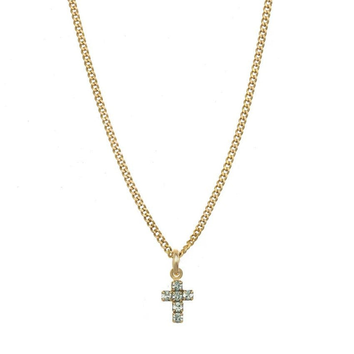 TOVA Single Mini Cross Necklace