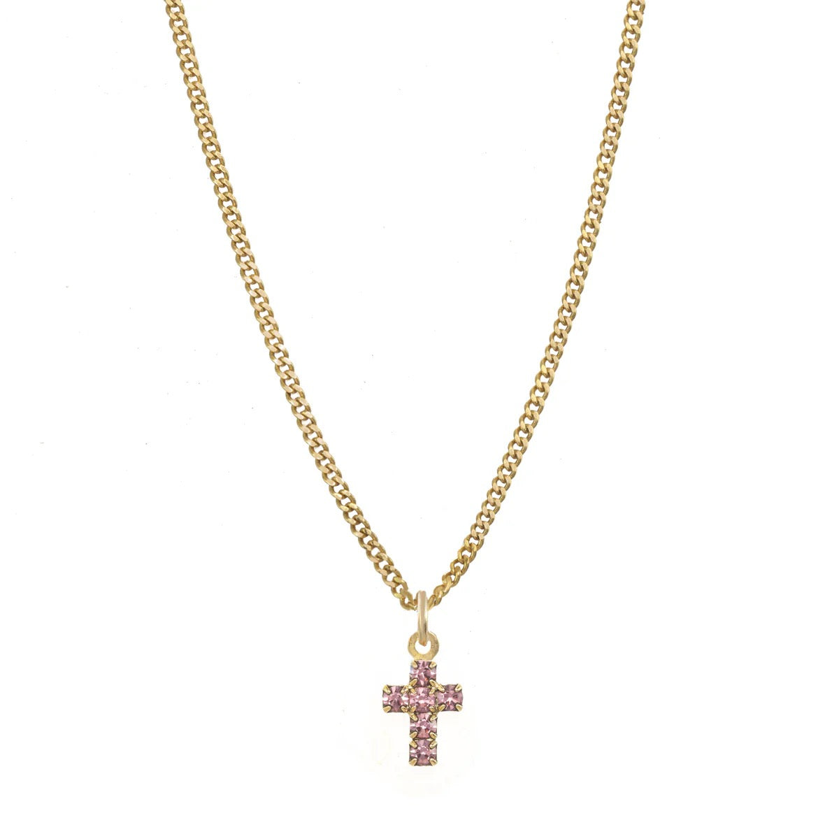 TOVA Single Mini Cross Necklace