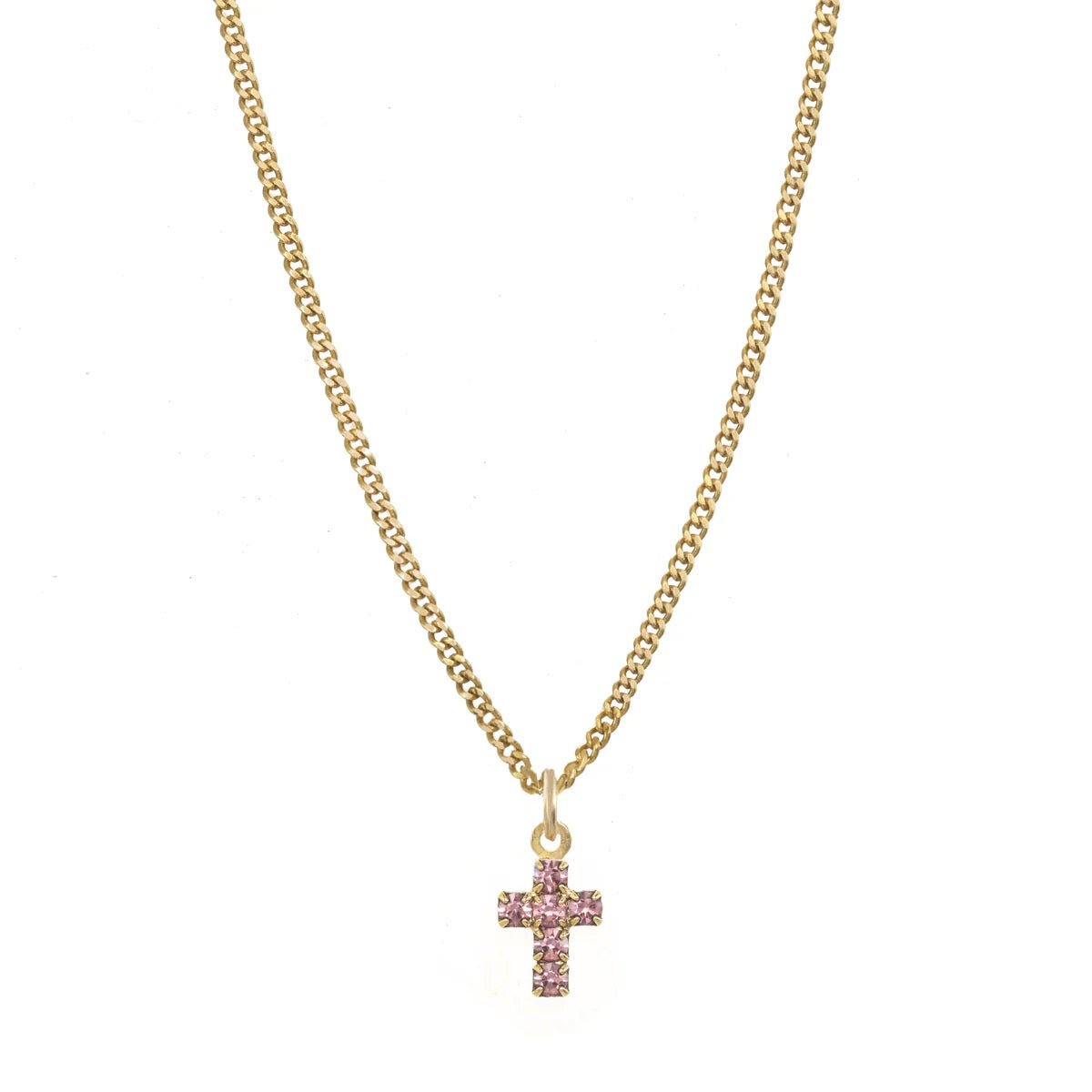TOVA Single Mini Cross Necklace