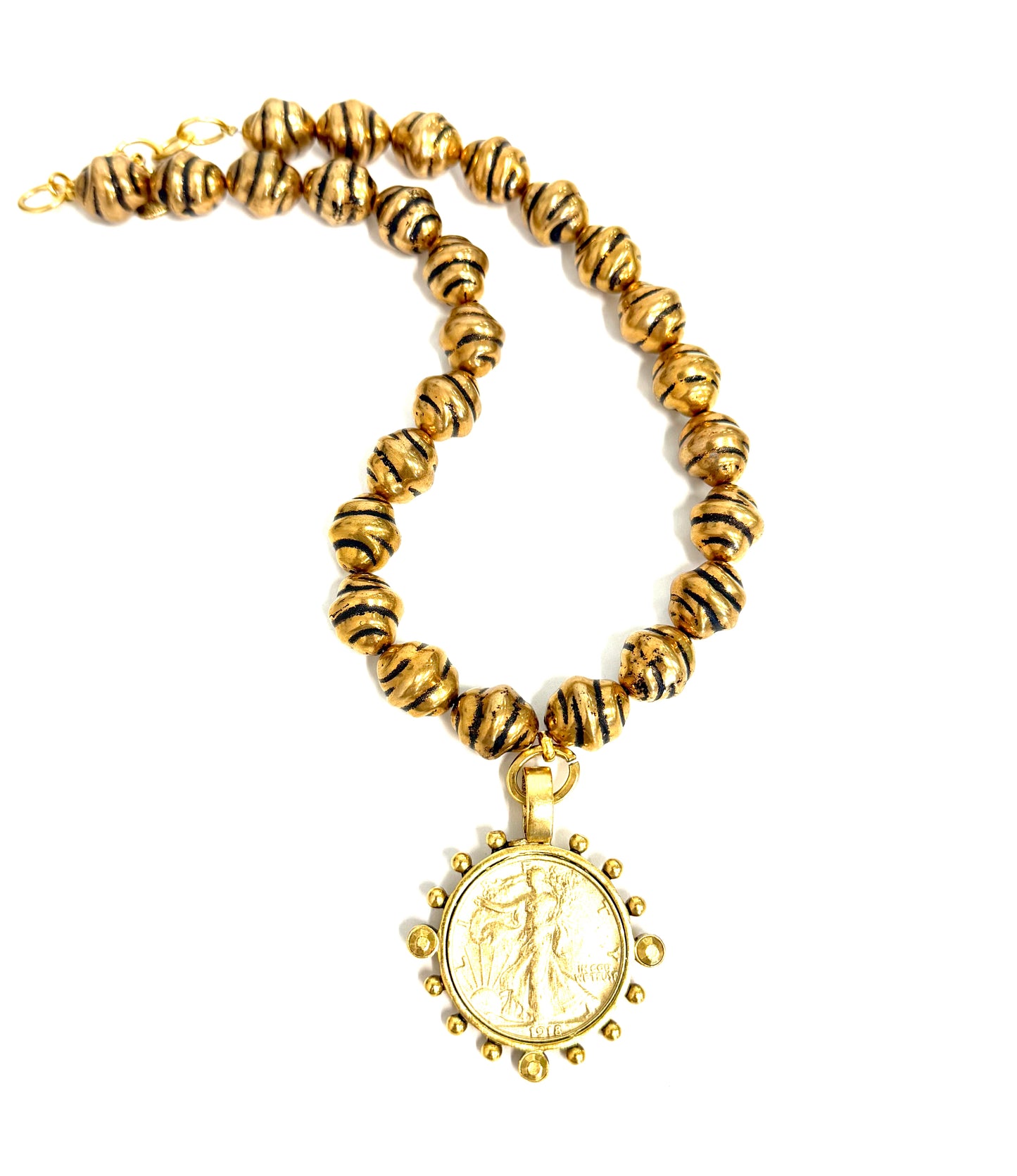 The Yochi Copper Brass Coin Necklace