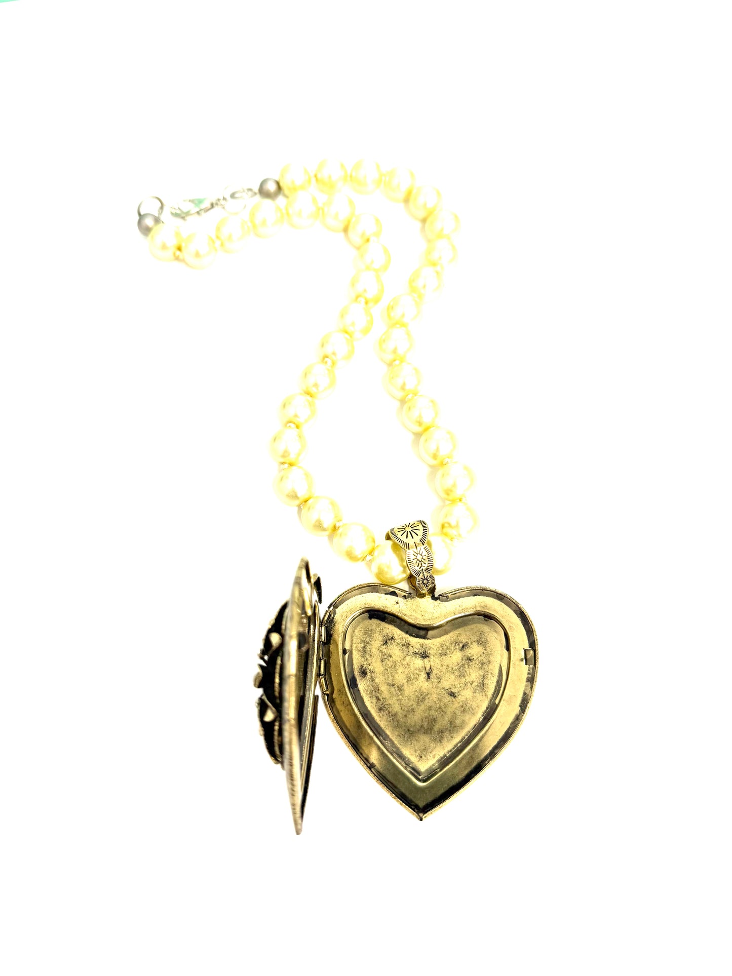 The Pearl Heart Locket Necklace