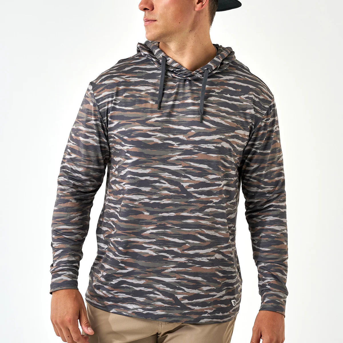 The Burlebo Performance Hoodie in Tiger Stripe Camo