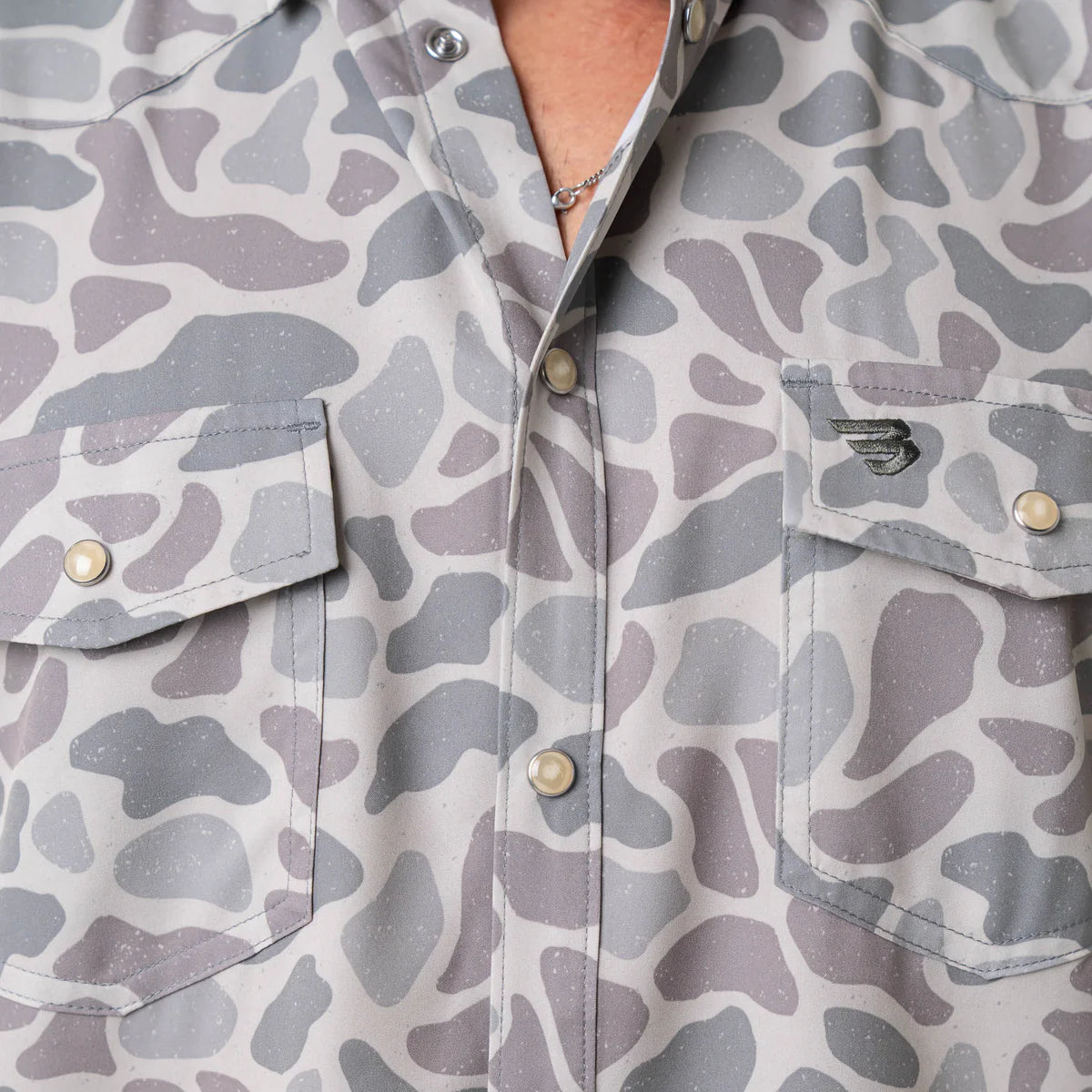 The Burlebo Performance Western Shirt in Classic Deer Camo