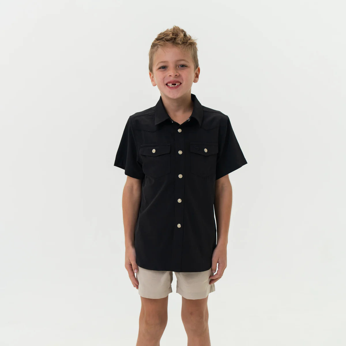 Youth Burlebo Western Shirt in Black