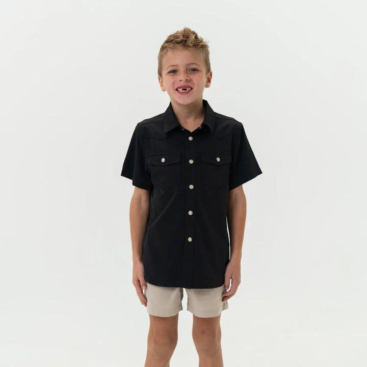 Youth Burlebo Western Shirt in Black