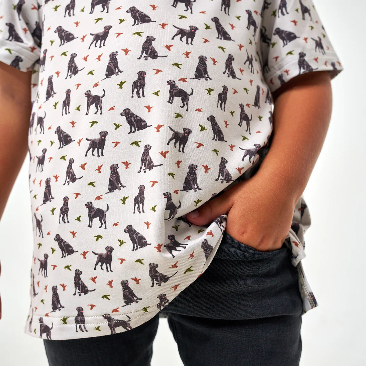 Youth Burlebo Polo in Ducks & Dogs