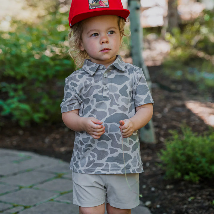 Youth Burlebo Polo in Classic Deer Camo