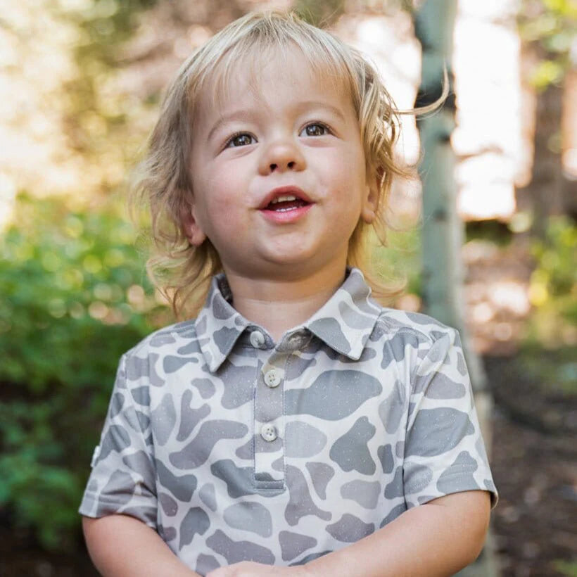 Youth Burlebo Polo in Classic Deer Camo