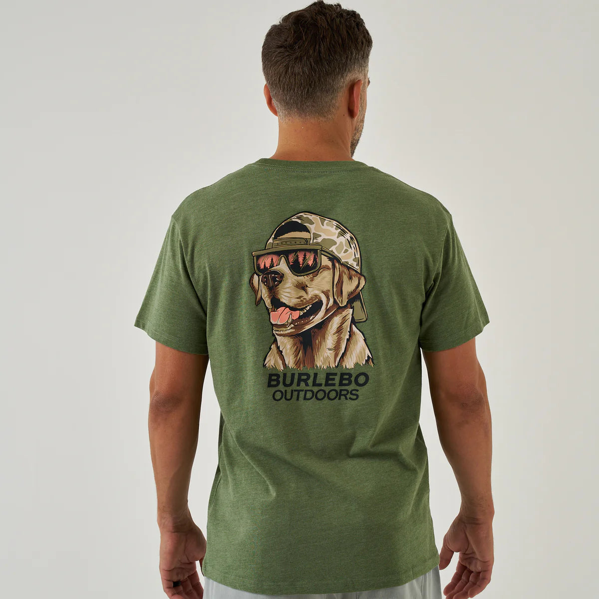 The Burlebo SS Tee in Mallard Camo Dog