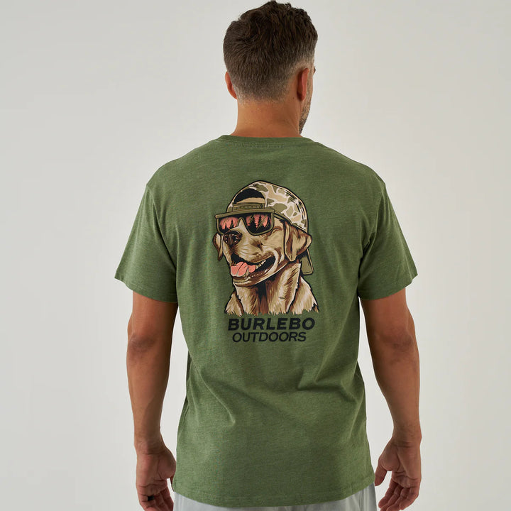The Burlebo SS Tee in Mallard Camo Dog