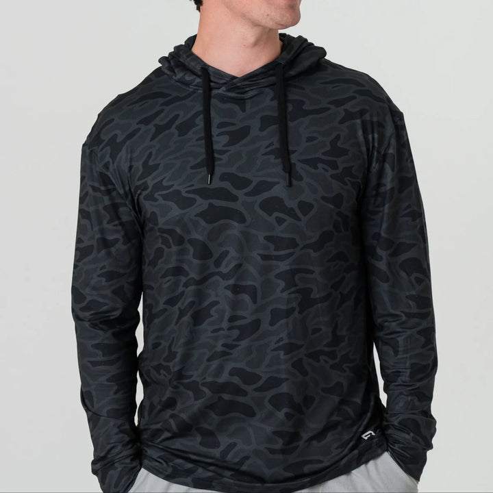 The Burlebo Performance Hoodie in Black Camo