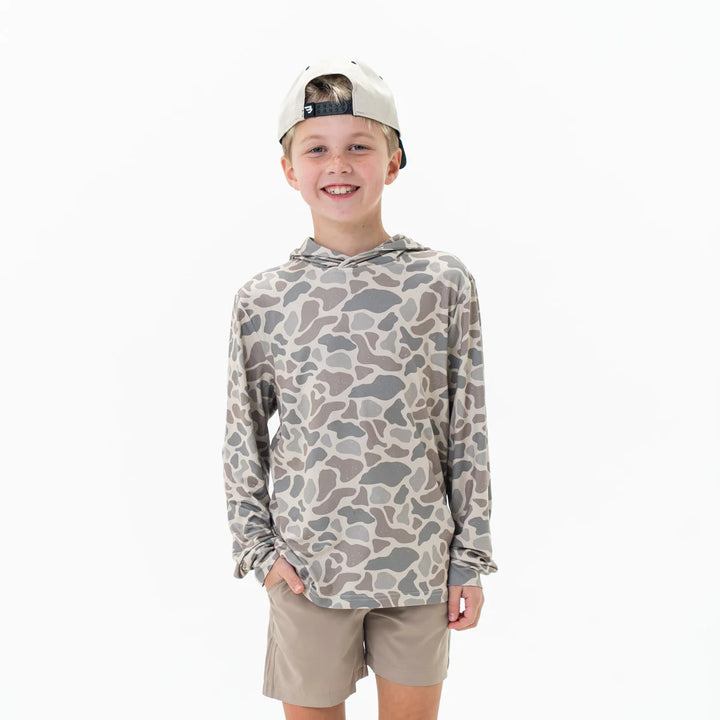 Youth Burlebo Performance Hoodie in Classic Deer Camo