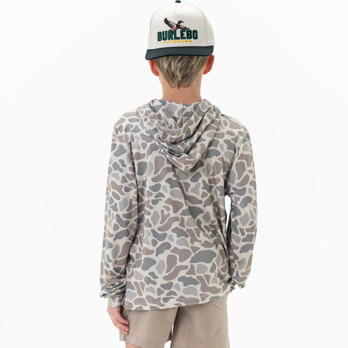 Youth Burlebo Performance Hoodie in Classic Deer Camo