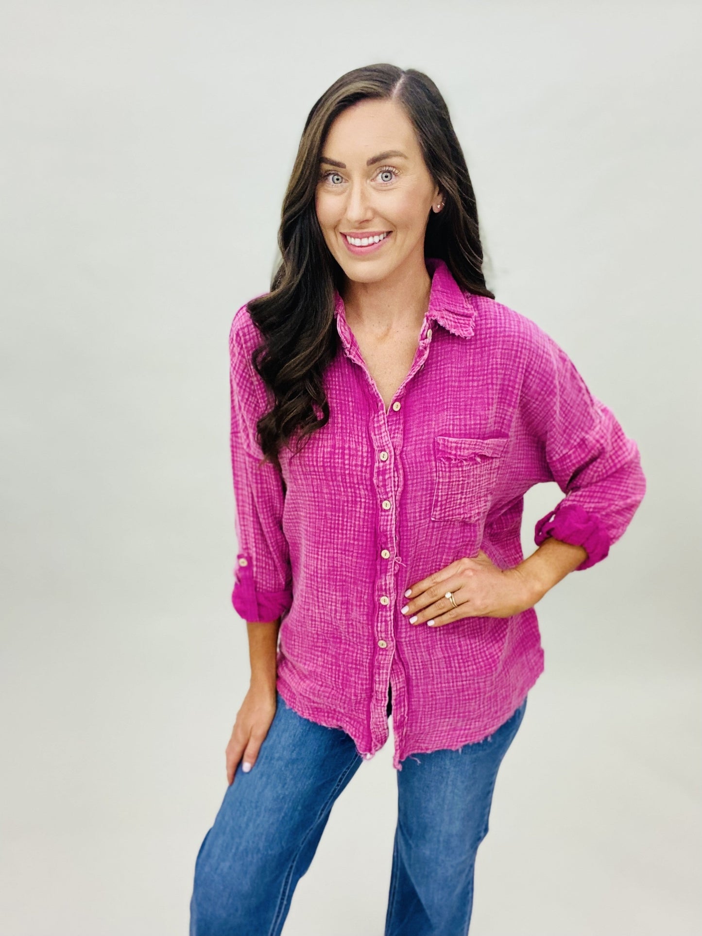 LD STEAL - Double Gauze Button in 4 Colors