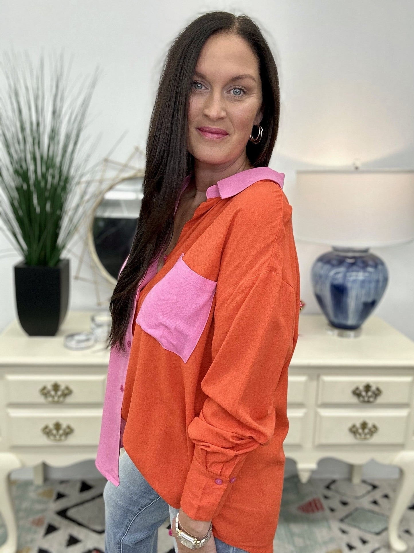 The Theo Top in Pink