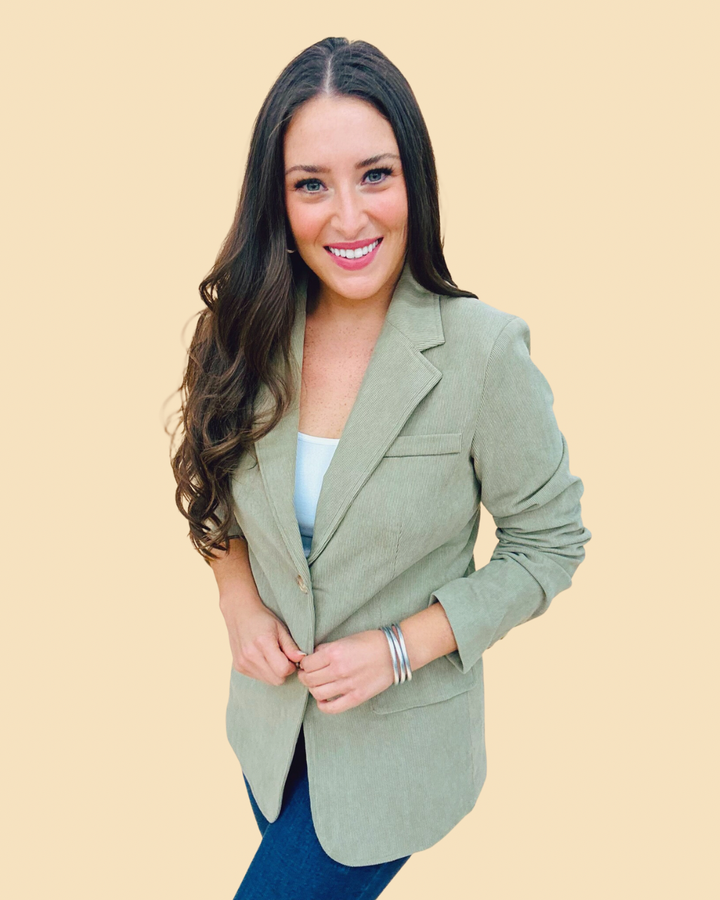 The Jonathan Blazer in Khaki-AS