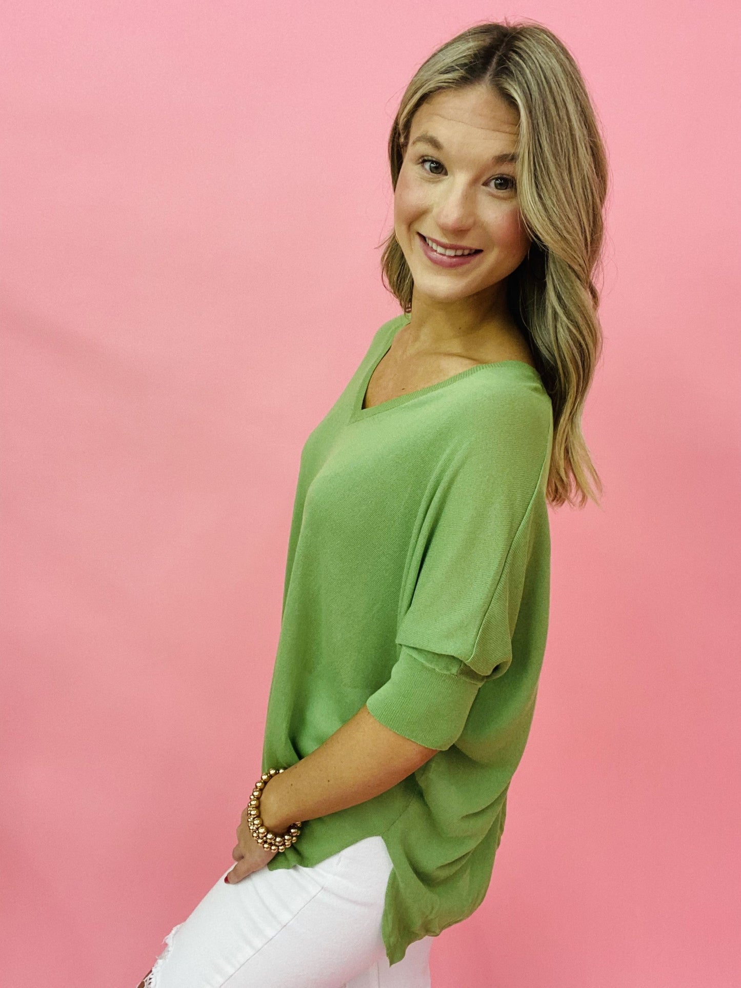 The Bronx V Top in Green