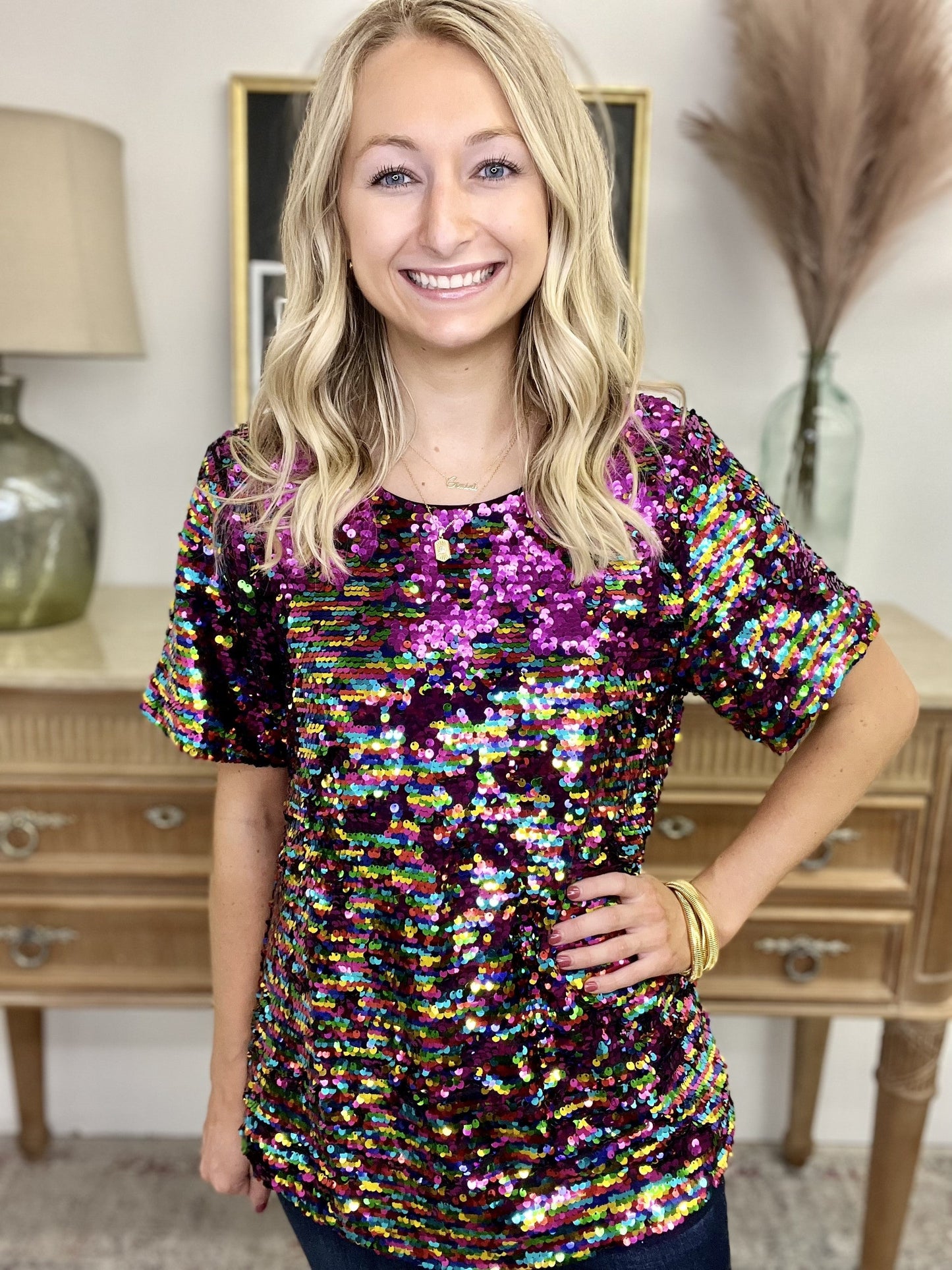 She Sparkles Top