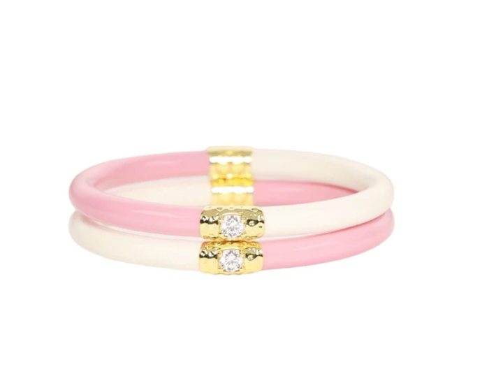 BuDhaGirl Yin Yang Bracelets - Pink & Ivory