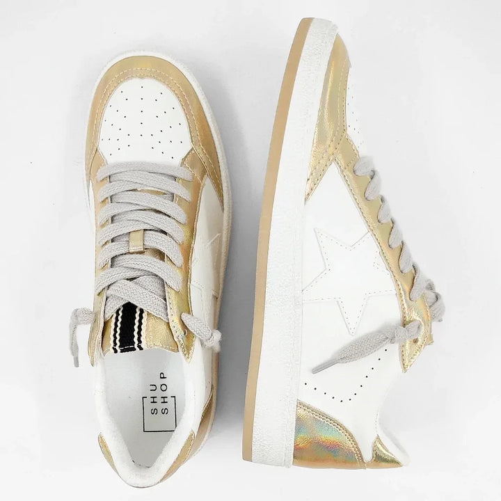 The Paz Iridescent Gold Sneaks