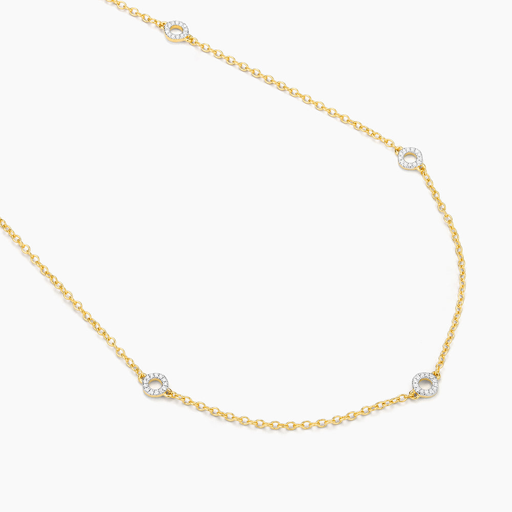 ES Circle Station Chain Necklace