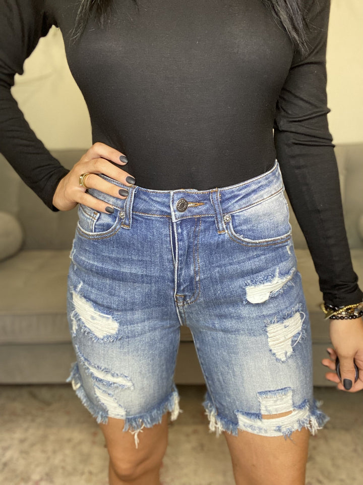 The Distressed Cuff Shorts-All Sizes