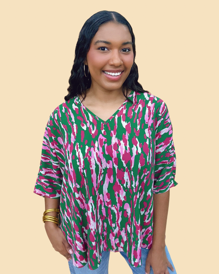 The Berry Forest Poncho Top - AS