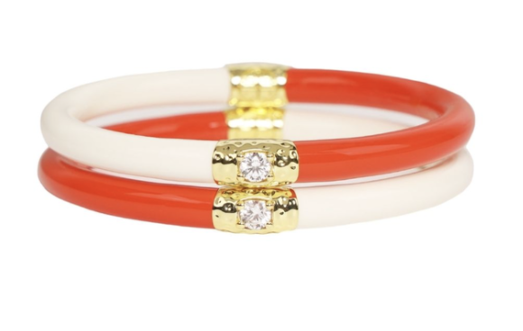 BuDhaGirl Yin Yang Bracelets - Coral & Ivory