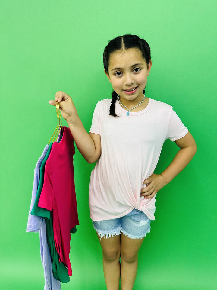 KIDS Solid Knot Top in 4 Colors