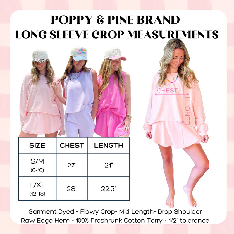 Peachy Pink Long Sleeve Crop